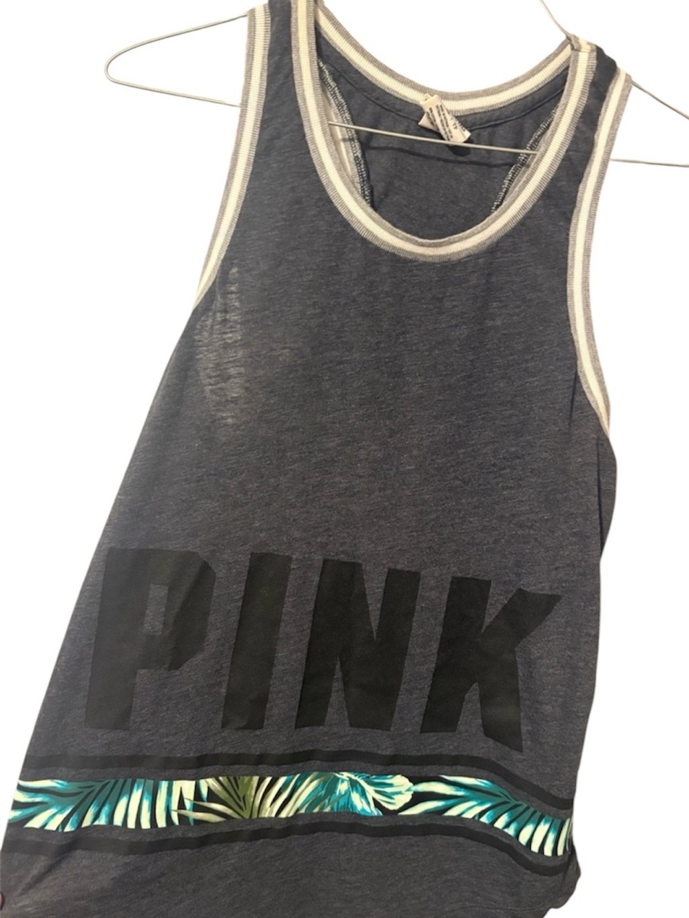PINK Victoria's Secret Charcoal Gray Tank